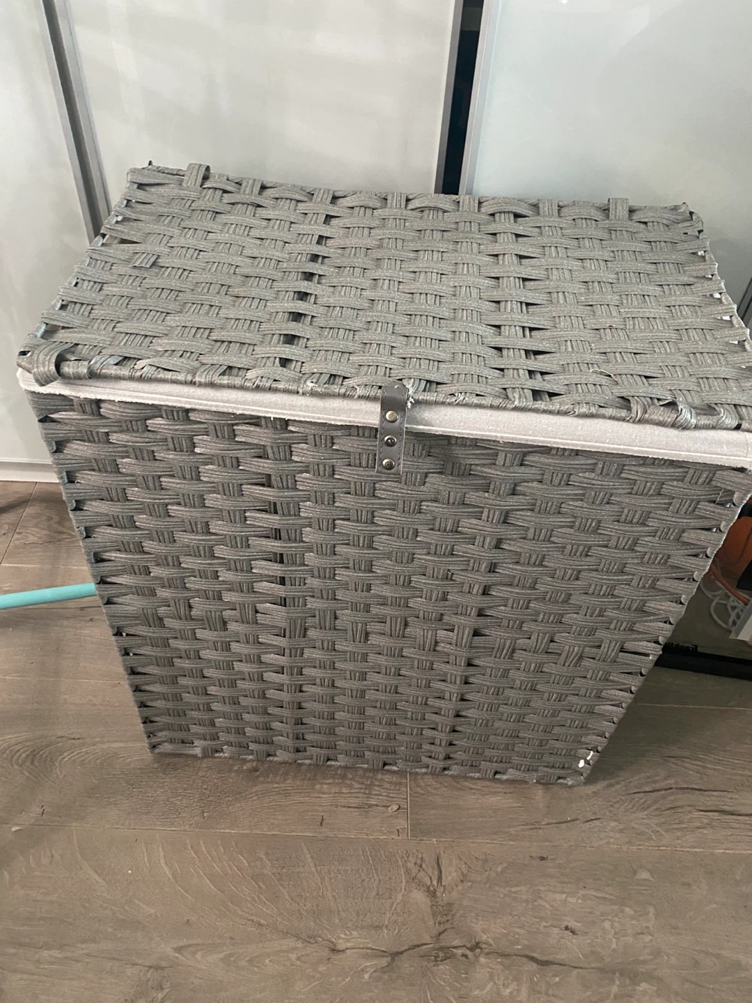 Grey Laundry Hamper with Lid