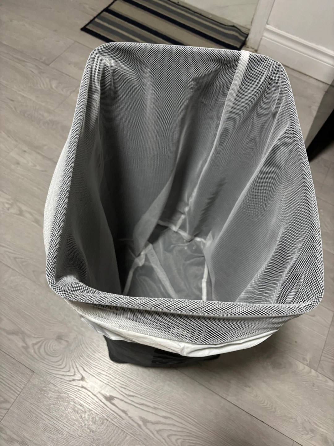 Grey Laundry Hamper with Wheels - photo 3