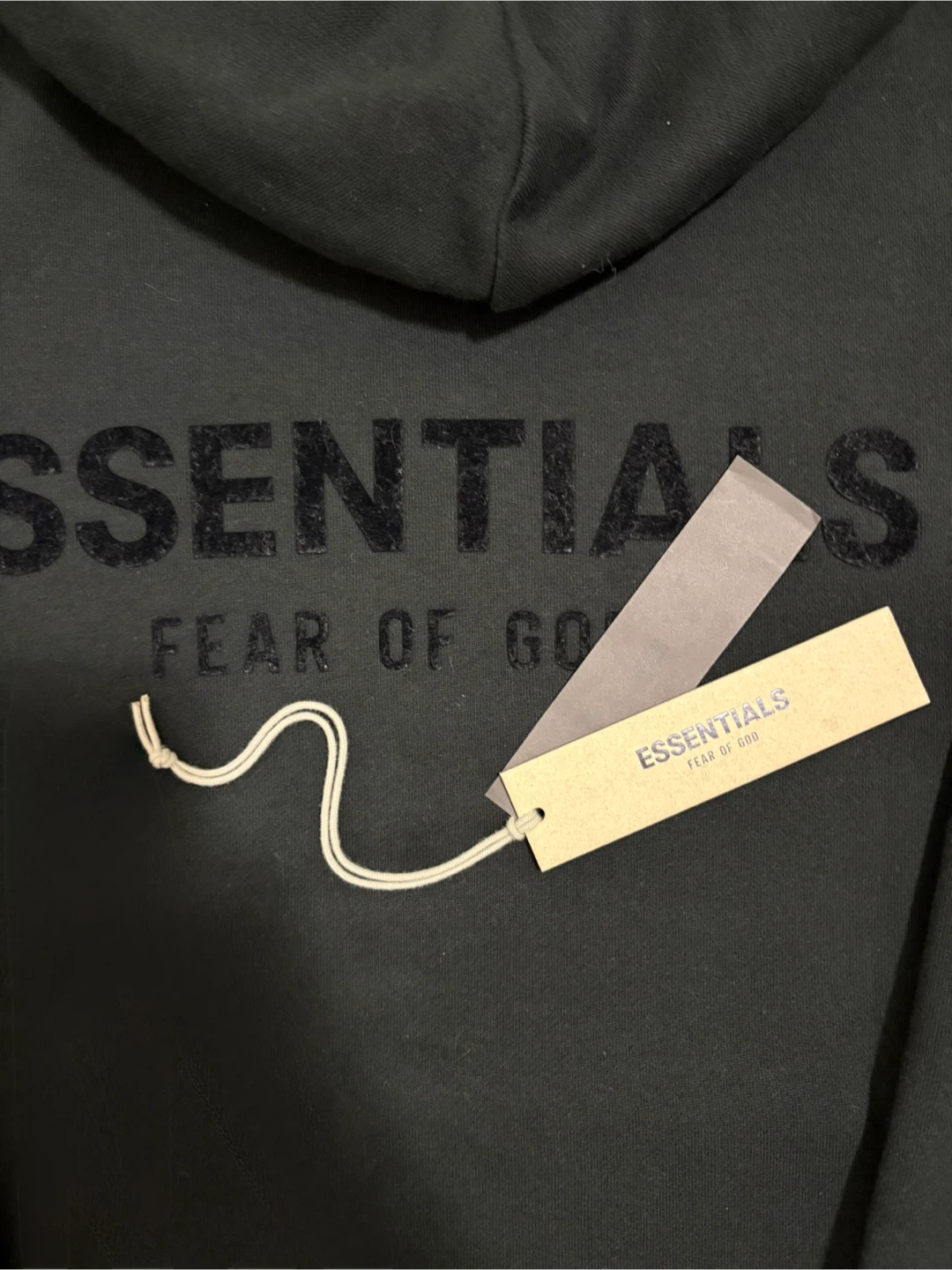 ESSENTIALS Fear of God Size Small Black Hoodie - photo 3