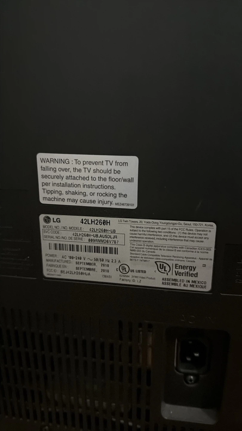 2Tv 42,37LG 42LH260H-UB 42-inch LCD TV