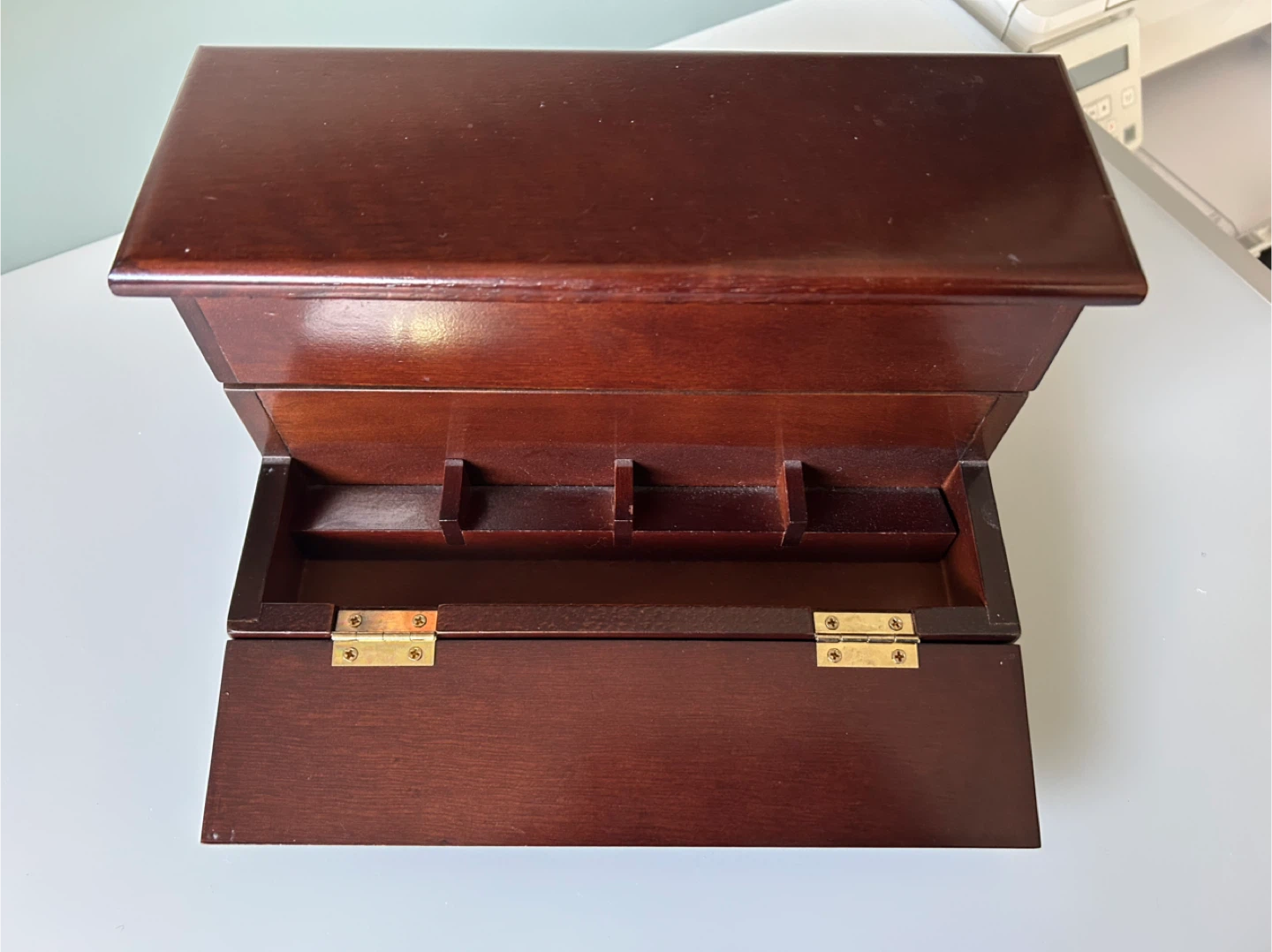 Wooden Trinket Box with Drawer - photo 2