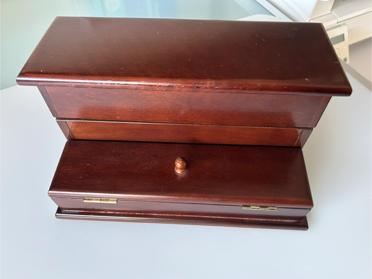 Wooden Trinket Box with Drawer