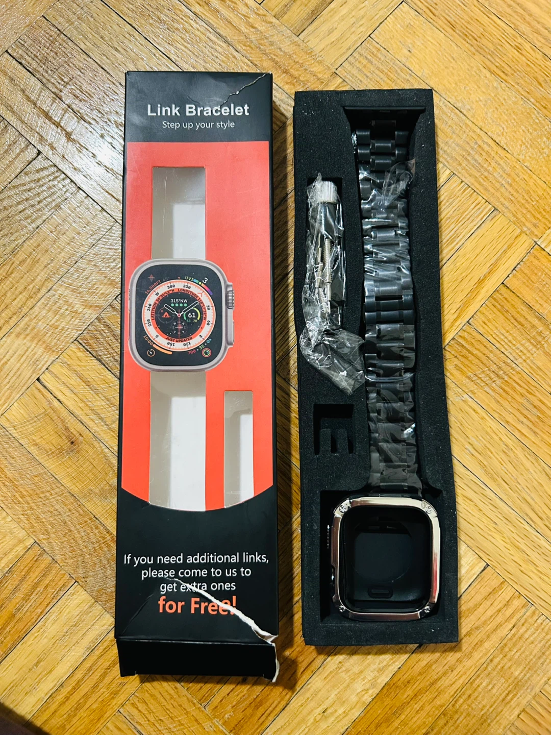 Black Metal Link Bracelet for Apple Watch - photo 5