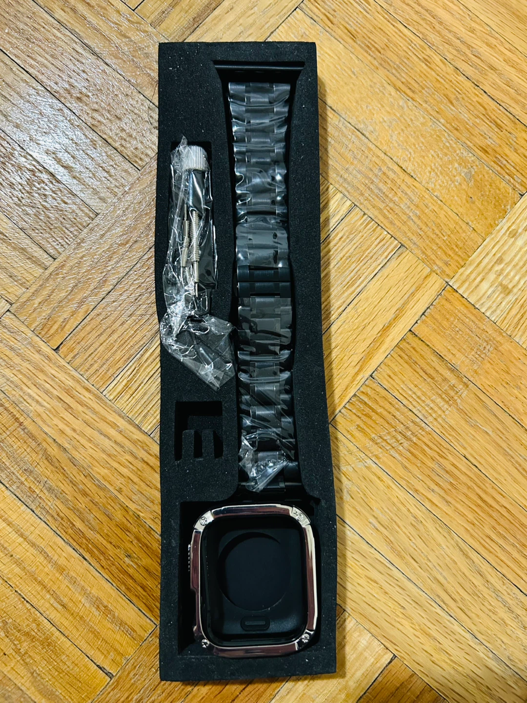 Black Metal Link Bracelet for Apple Watch - photo 4