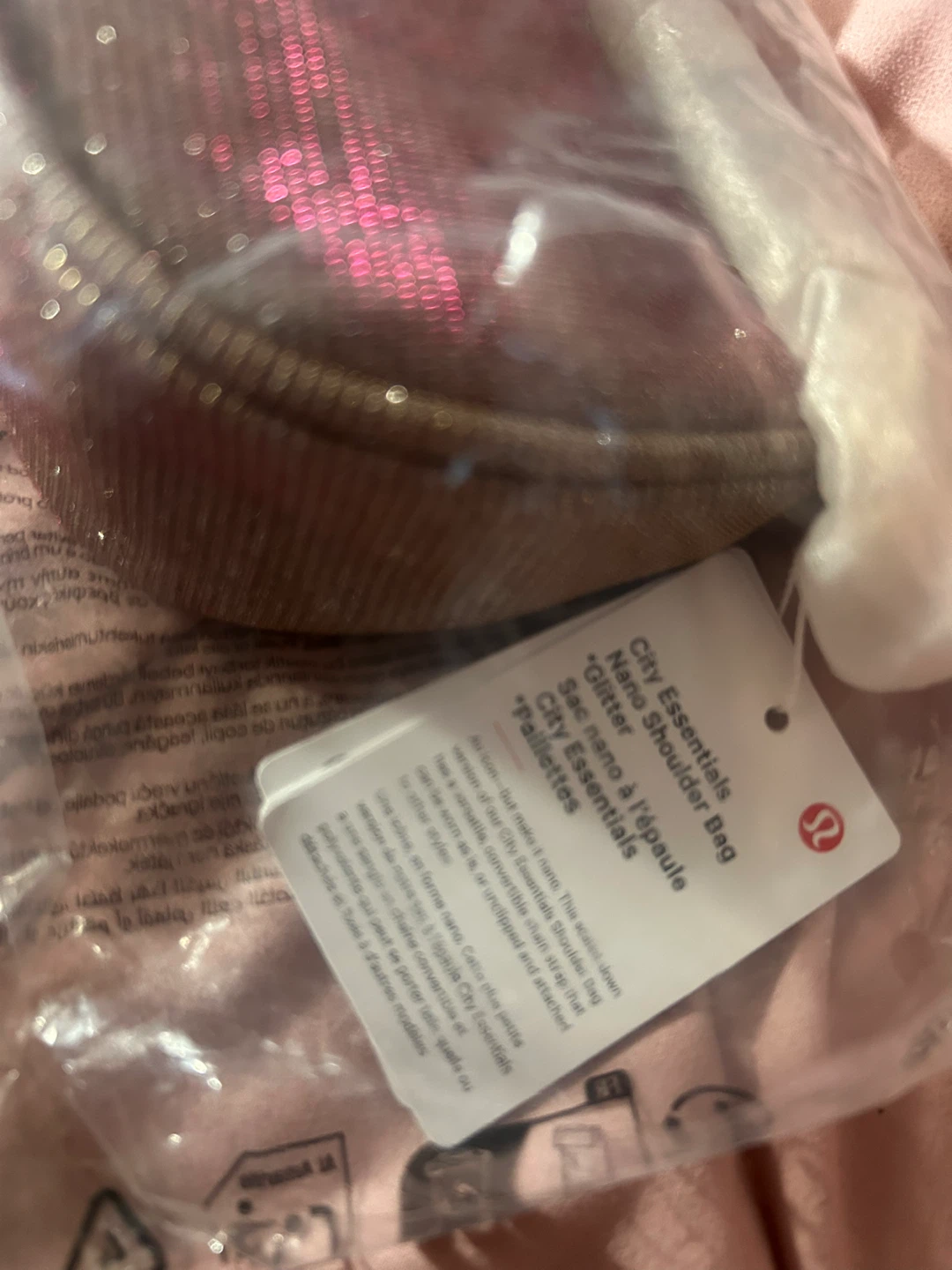 Lululemon City Essentials Nano Shoulder Bag Glitter Pink - photo 3