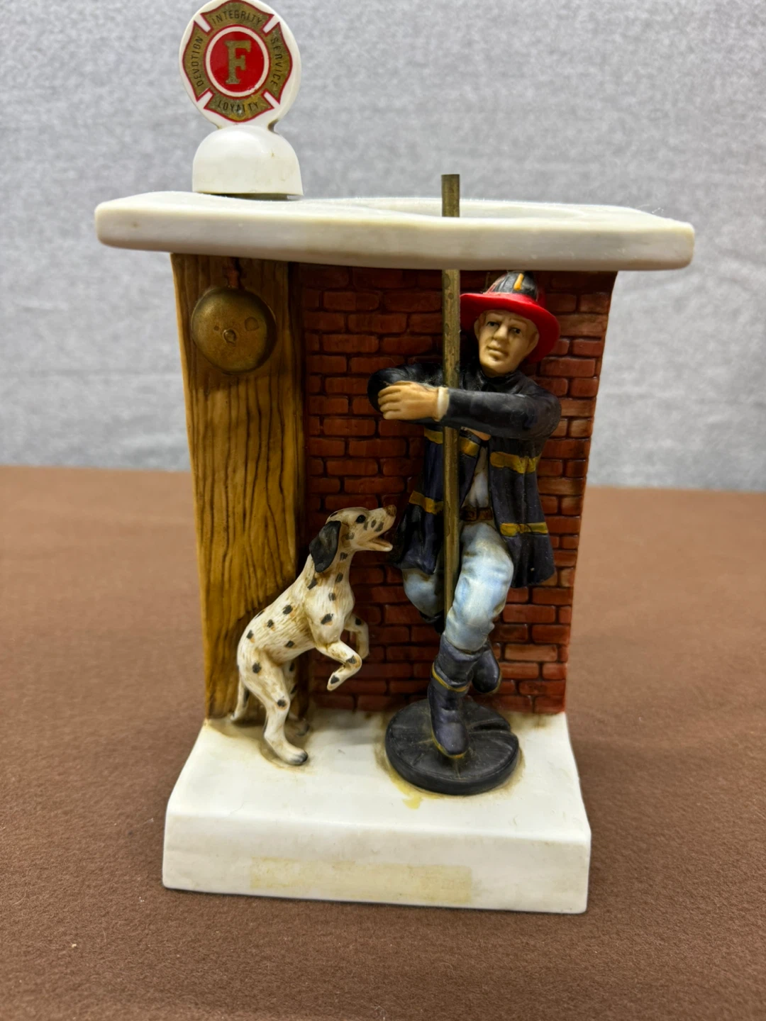 Firefighter and Dalmatian Decanter