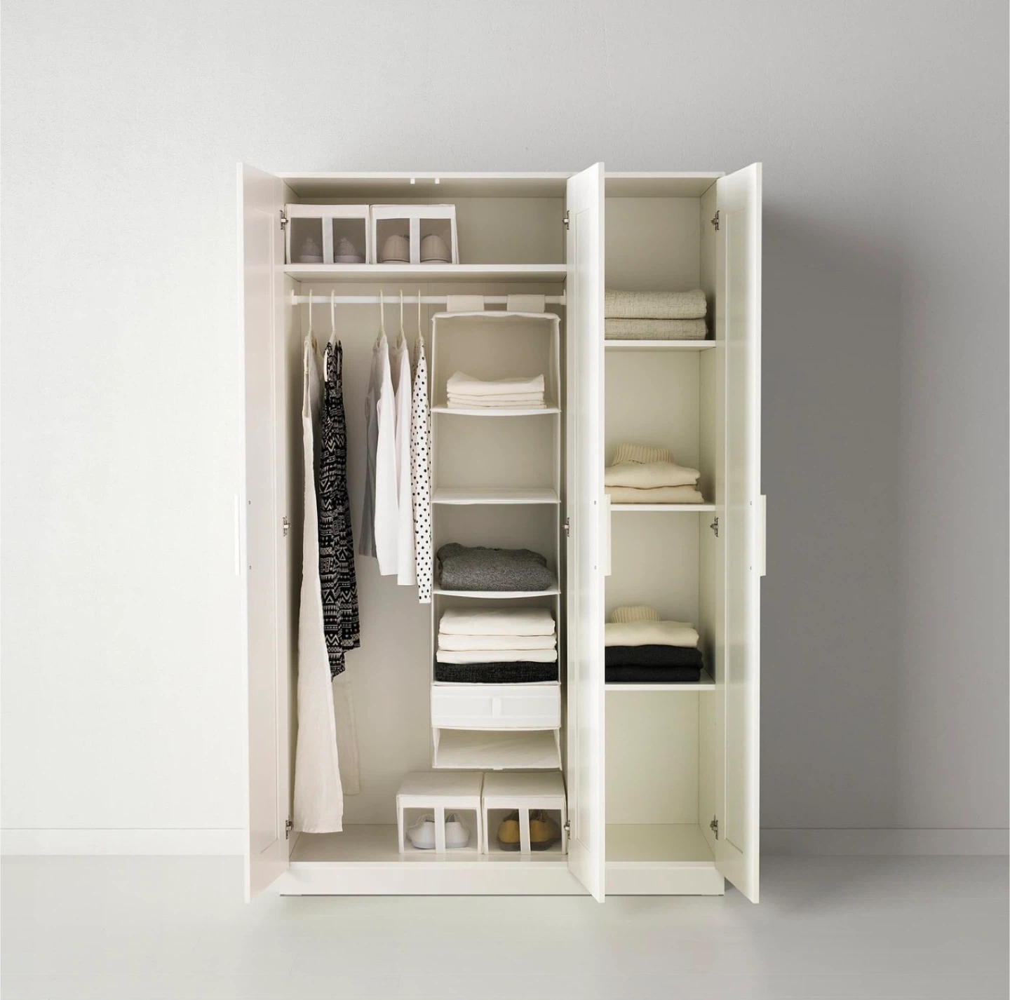 White PAX Wardrobe with Mirror - photo 2