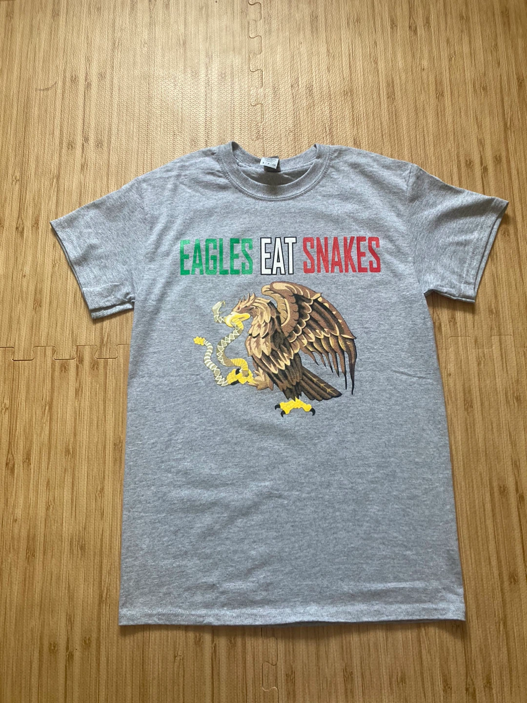 Eagles Eat Snakes Gray T Shirt