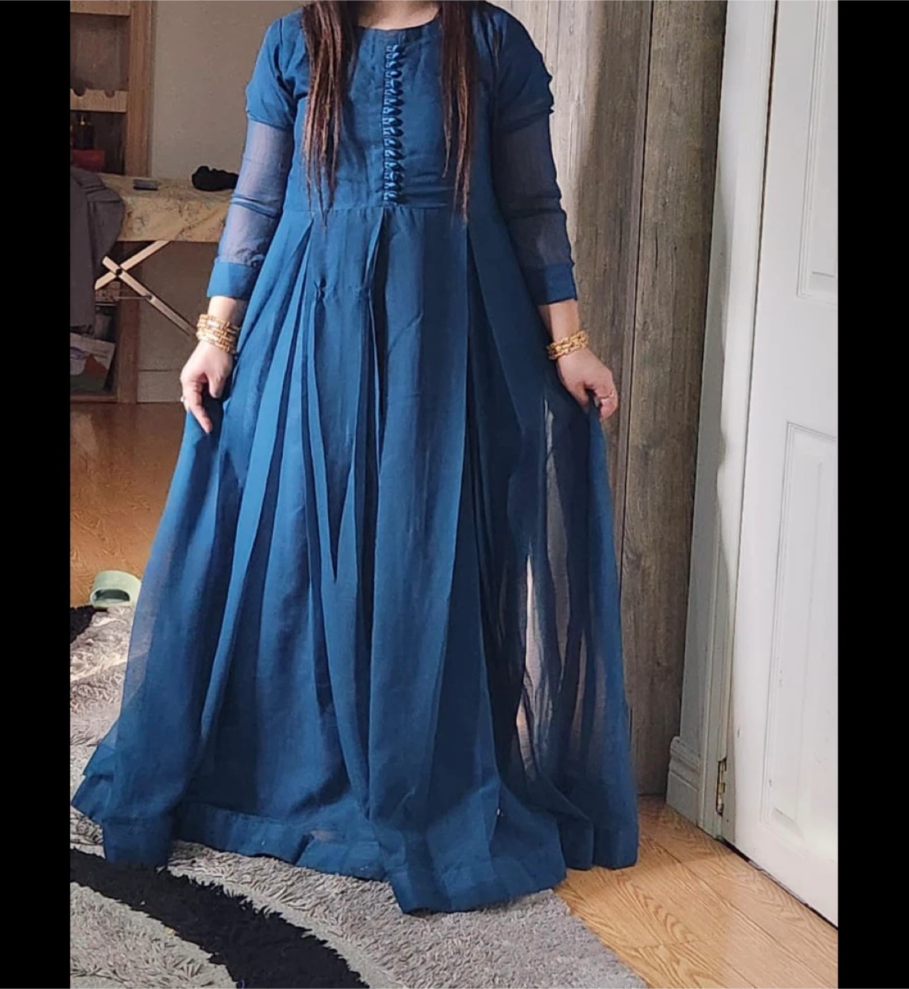 Embroidered Anarkali Style Dress - photo 2