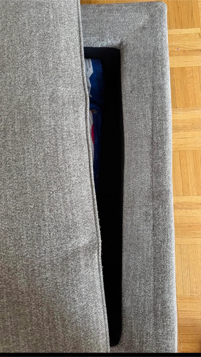 Grey Storage Ottoman - photo 3