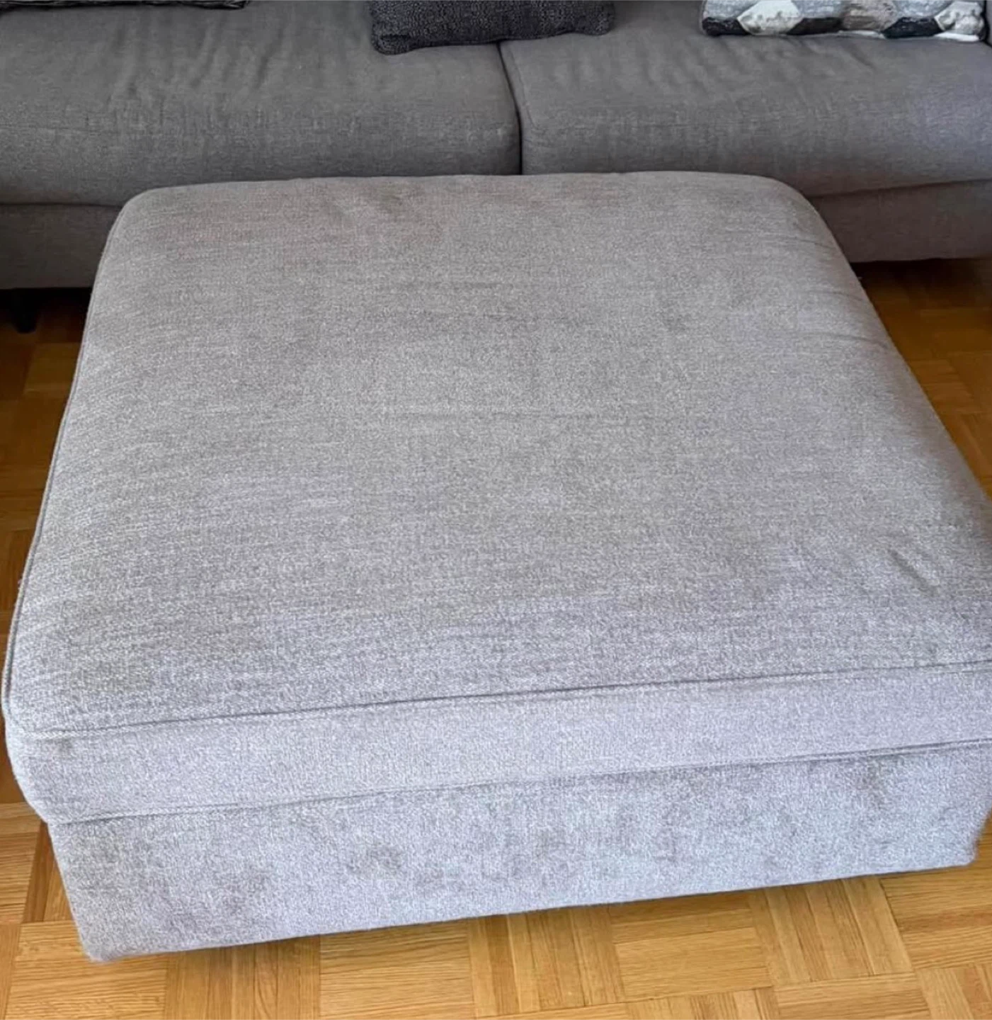Grey Storage Ottoman