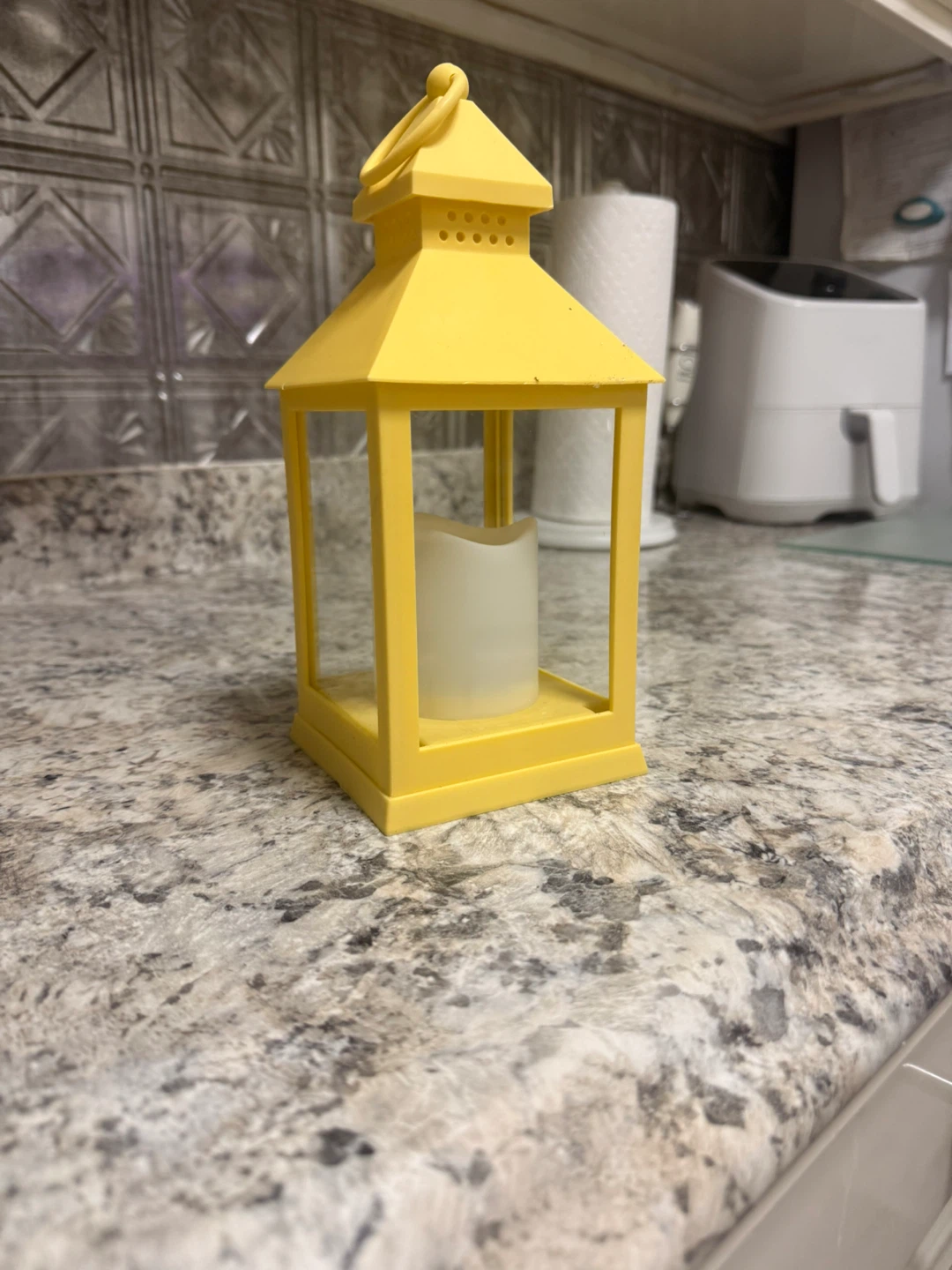 Yellow LED Lantern with Candle - photo 2