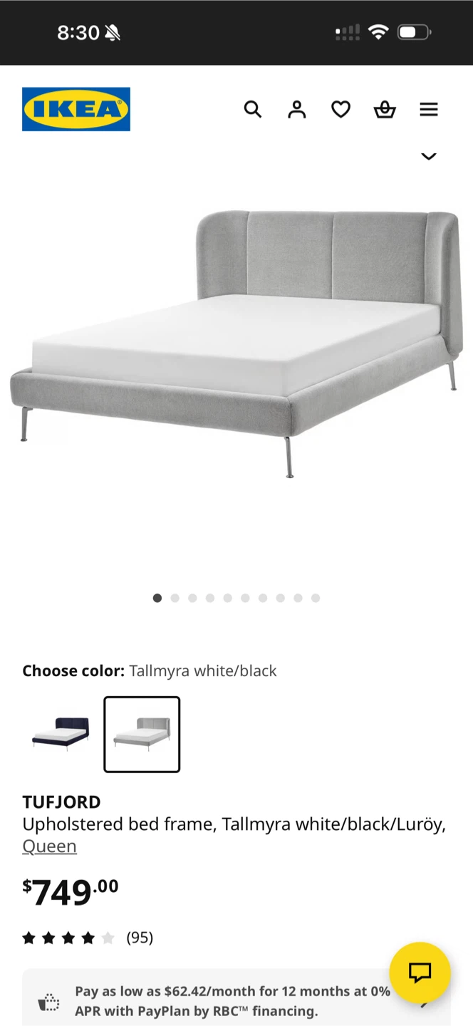 Upholstered Queen Bed Frame with Tall Headboard