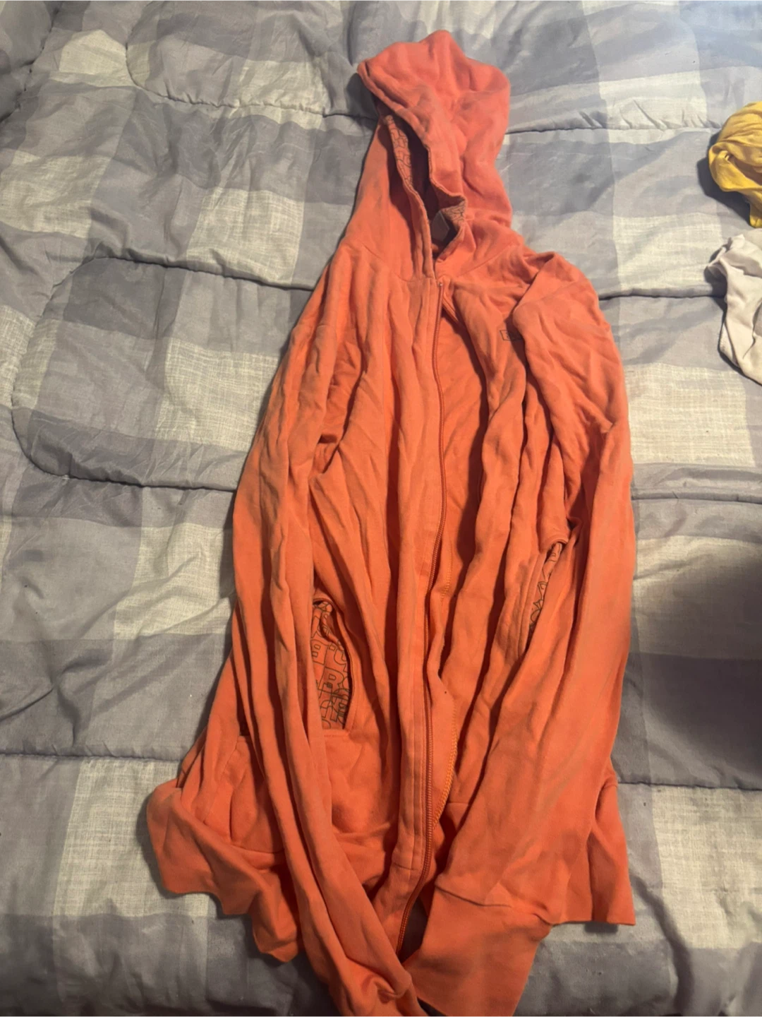 Orange Zip-Up Hoodie