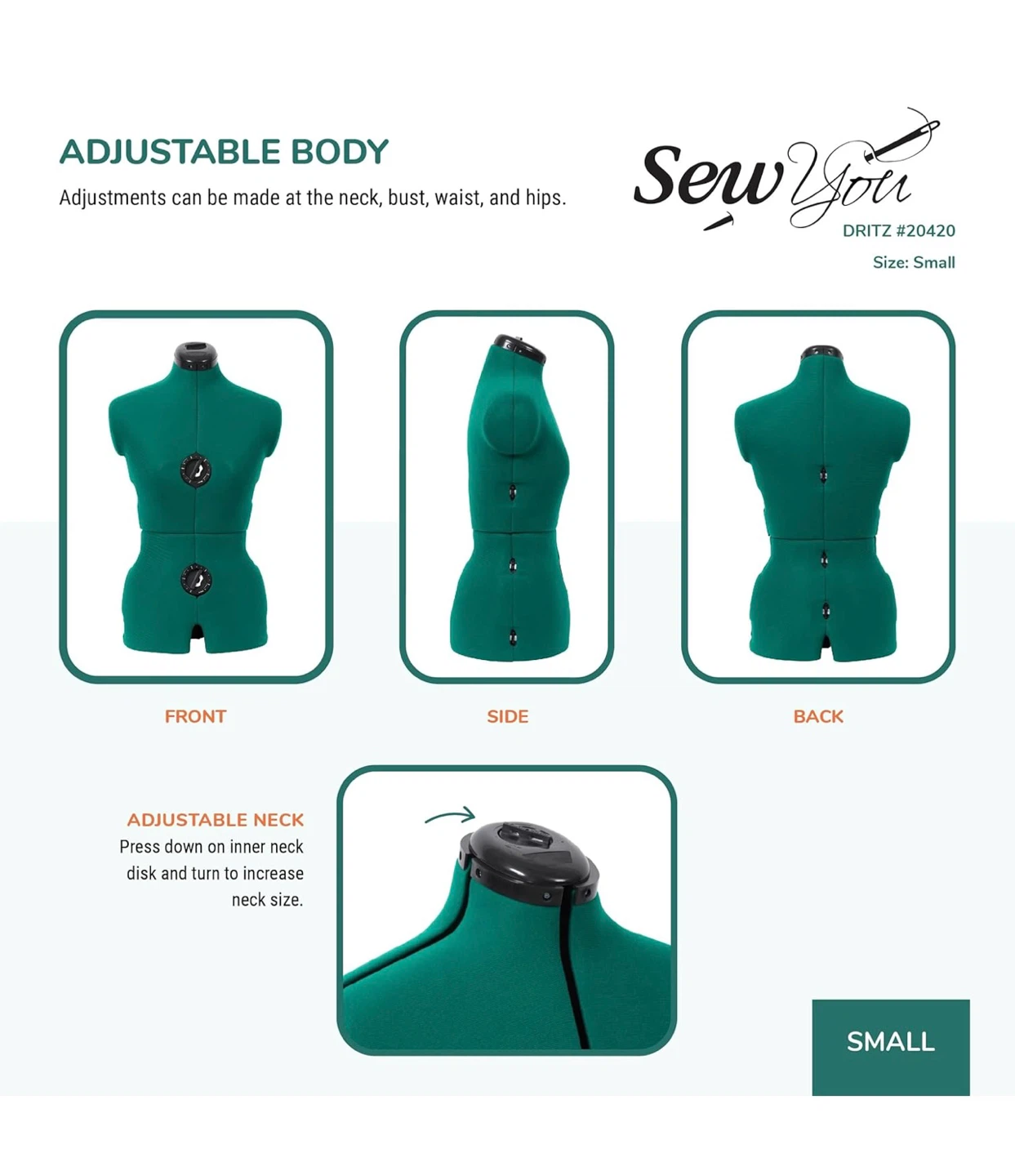 Sew You Adjustable Dress Form - Small-Medium - photo 4