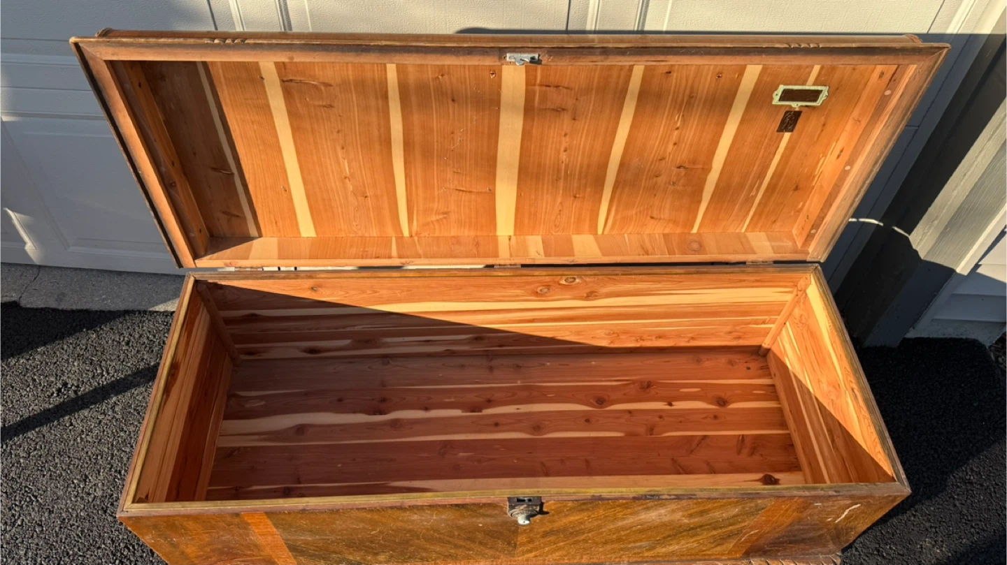 Vintage Cedar Hope Chest Trunk