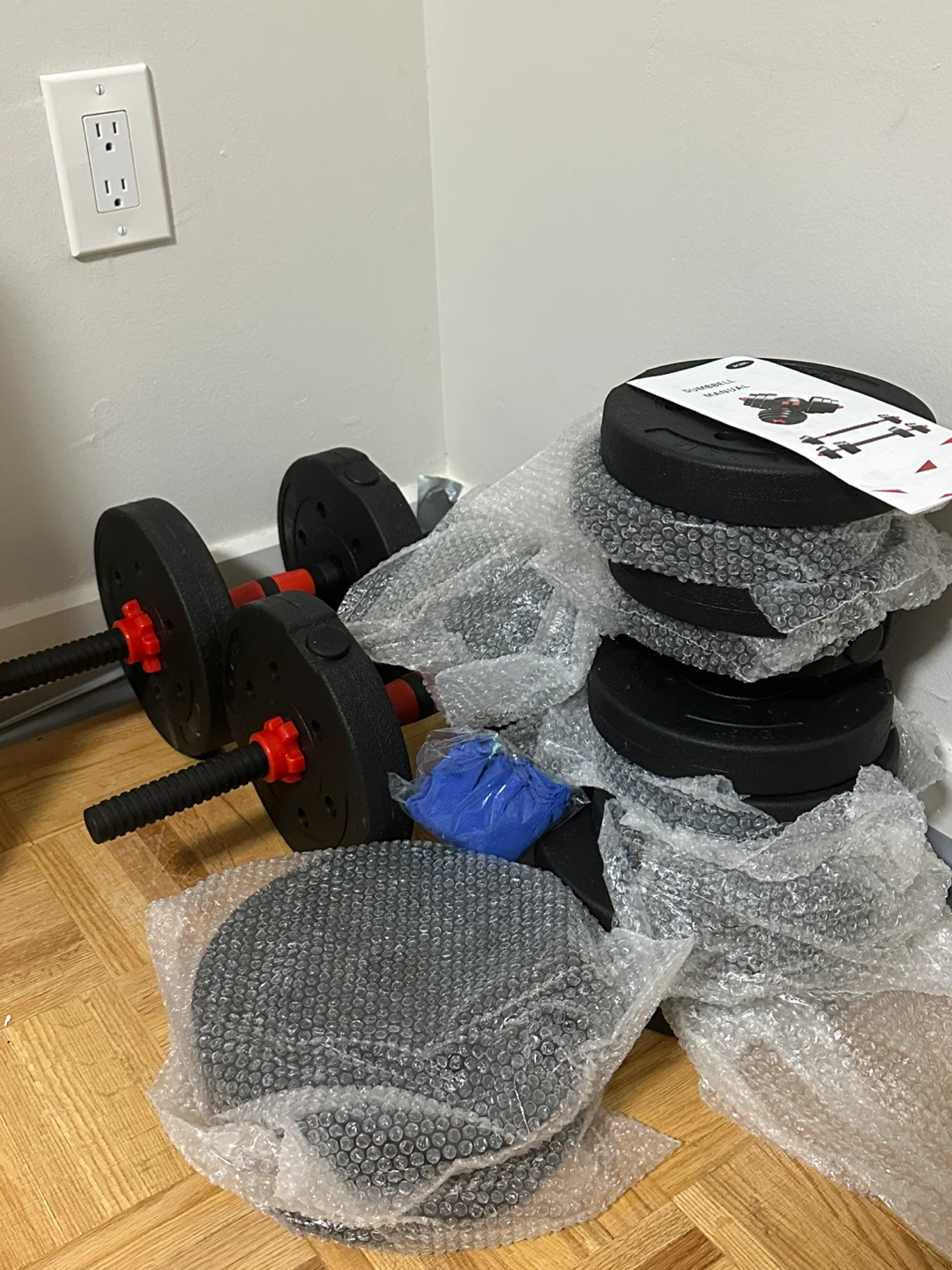 Adjustable Dumbbell and Barbell Set (60lbs/30kg)