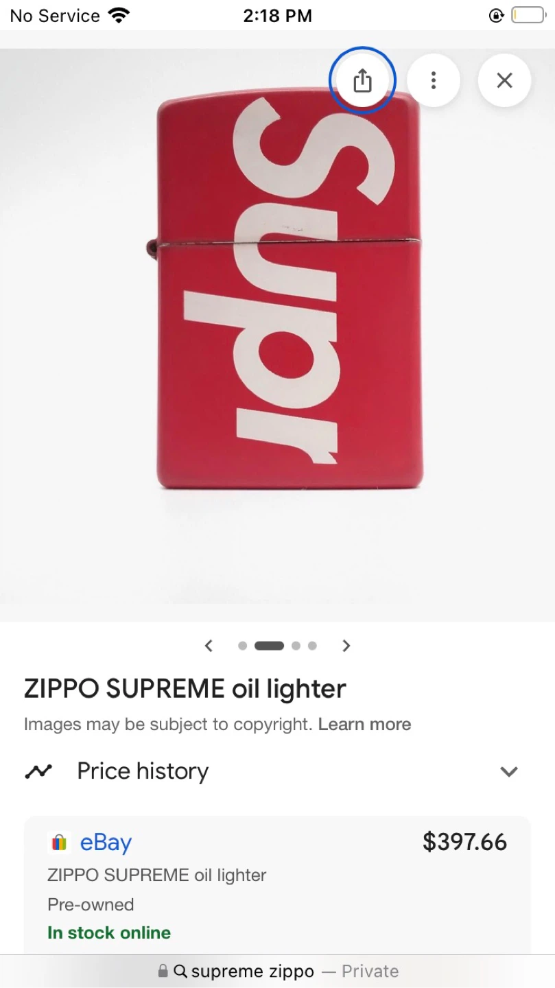 Supreme Zippo Lighter