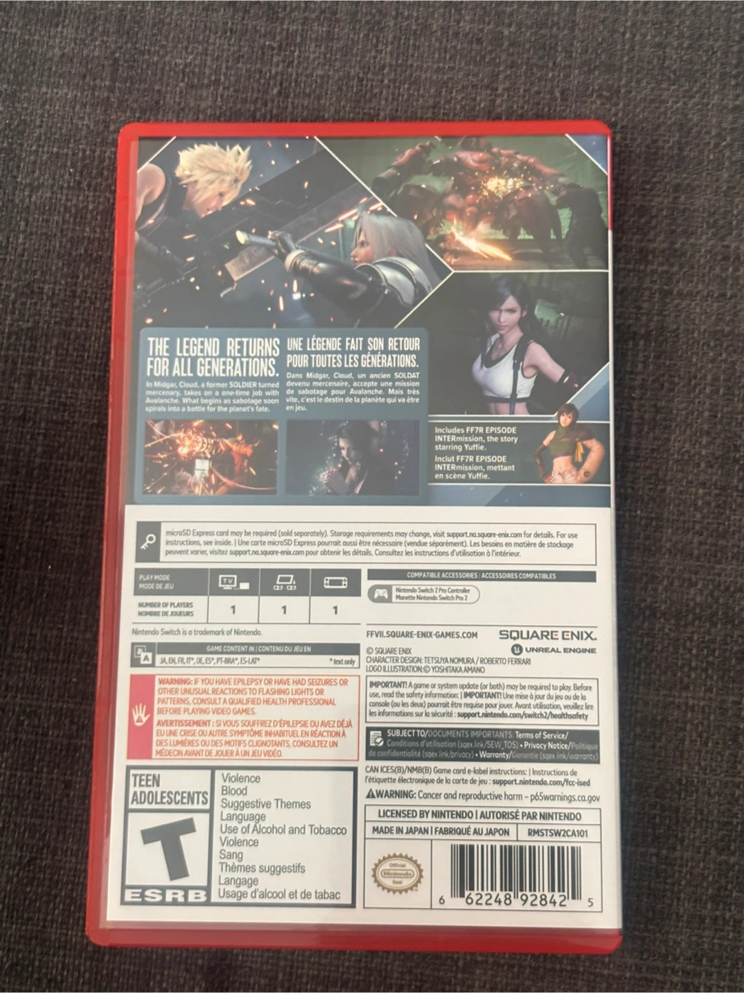 Nintendo Switch 2 Final Fantasy VII Remake Intergrade - photo 3