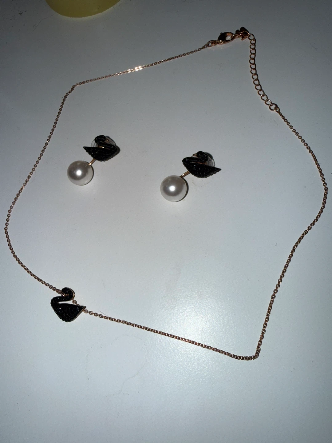Swarovski Swan Necklace and Earrings Set - photo 2