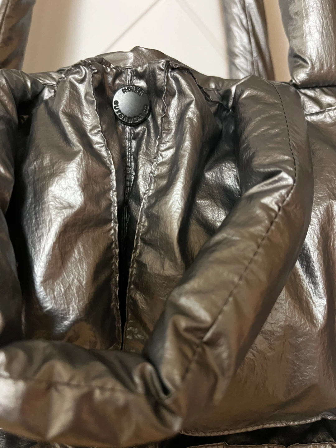 NOIZE Puffer Tote Bag - Metallic Silver - photo 3