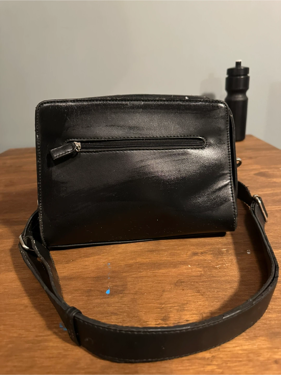 David Jones Paris Black Croc Embossed Shoulder Bag - photo 3