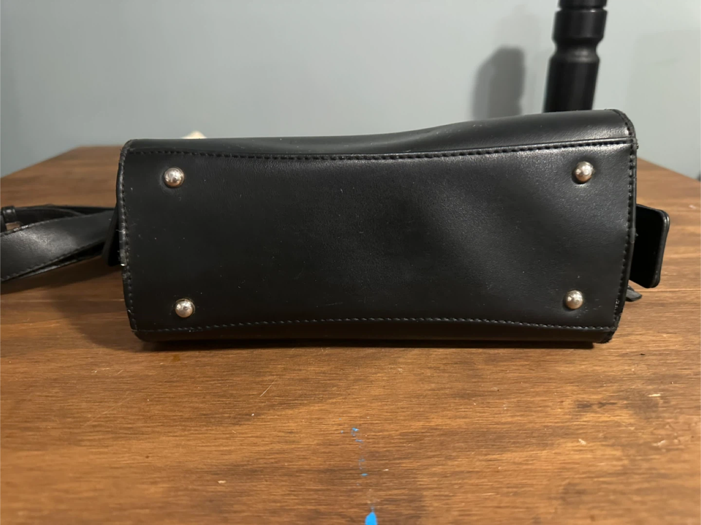 David Jones Paris Black Croc Embossed Shoulder Bag - photo 4