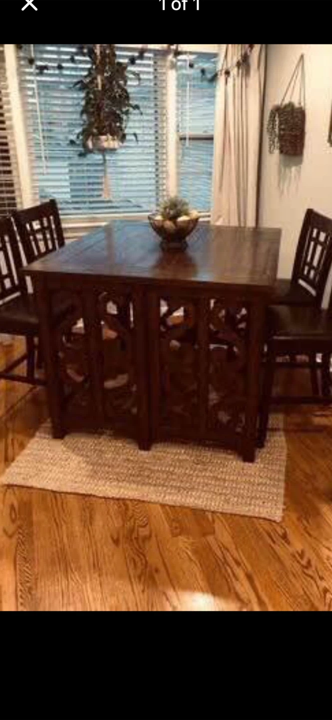 Wooden Dining Table and Chairs Set - photo 3