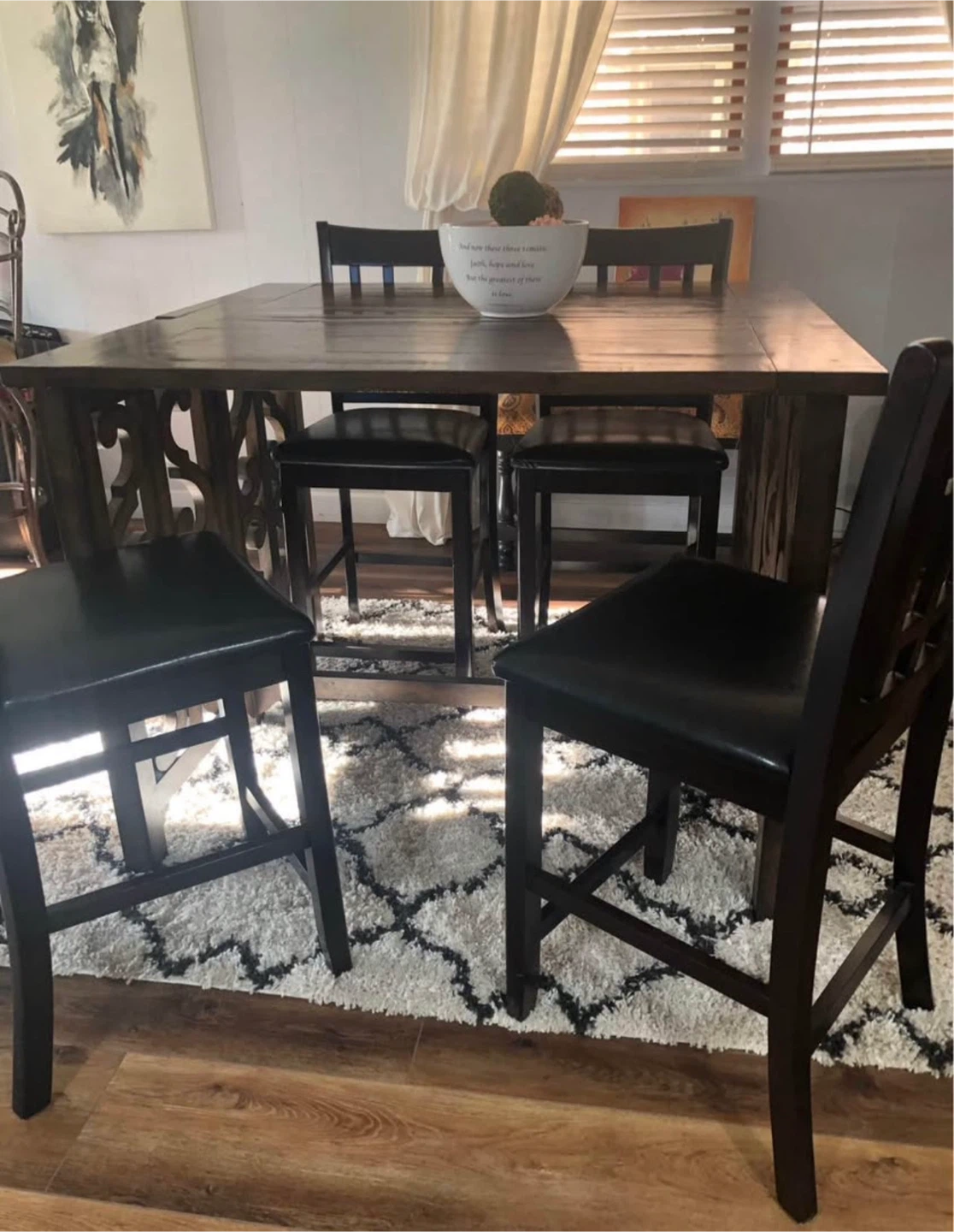 Wooden Dining Table and Chairs Set - photo 2