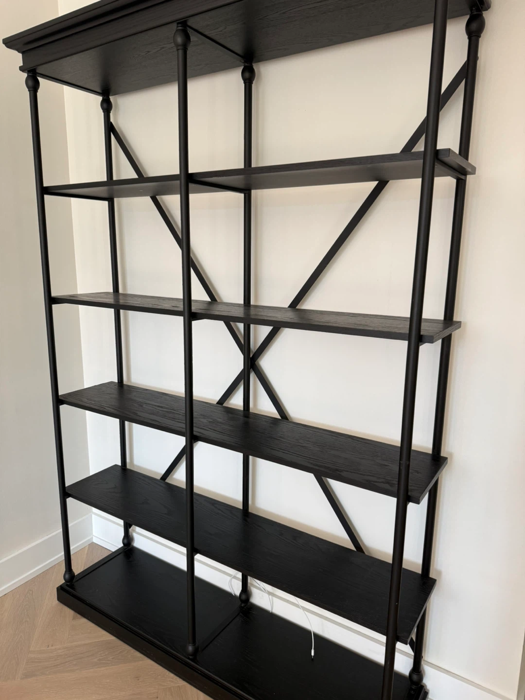 Black 5-Shelf Etagere Bookcase 56 x 83 x 14.5 - photo 2