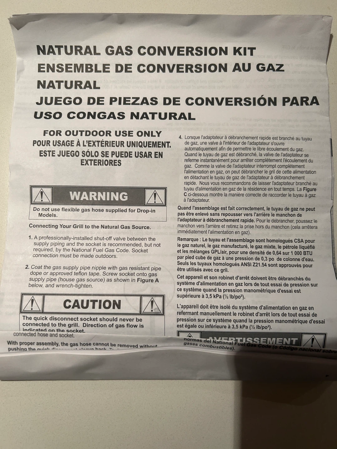 Commercial Pro Series Char-Broil Natural Gas Conversion Kit - photo 3