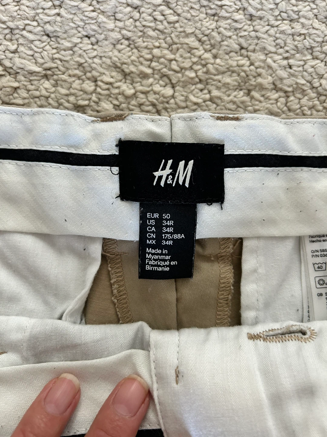 H&M Men's Chino Shorts - Tan, Size 34R - photo 5