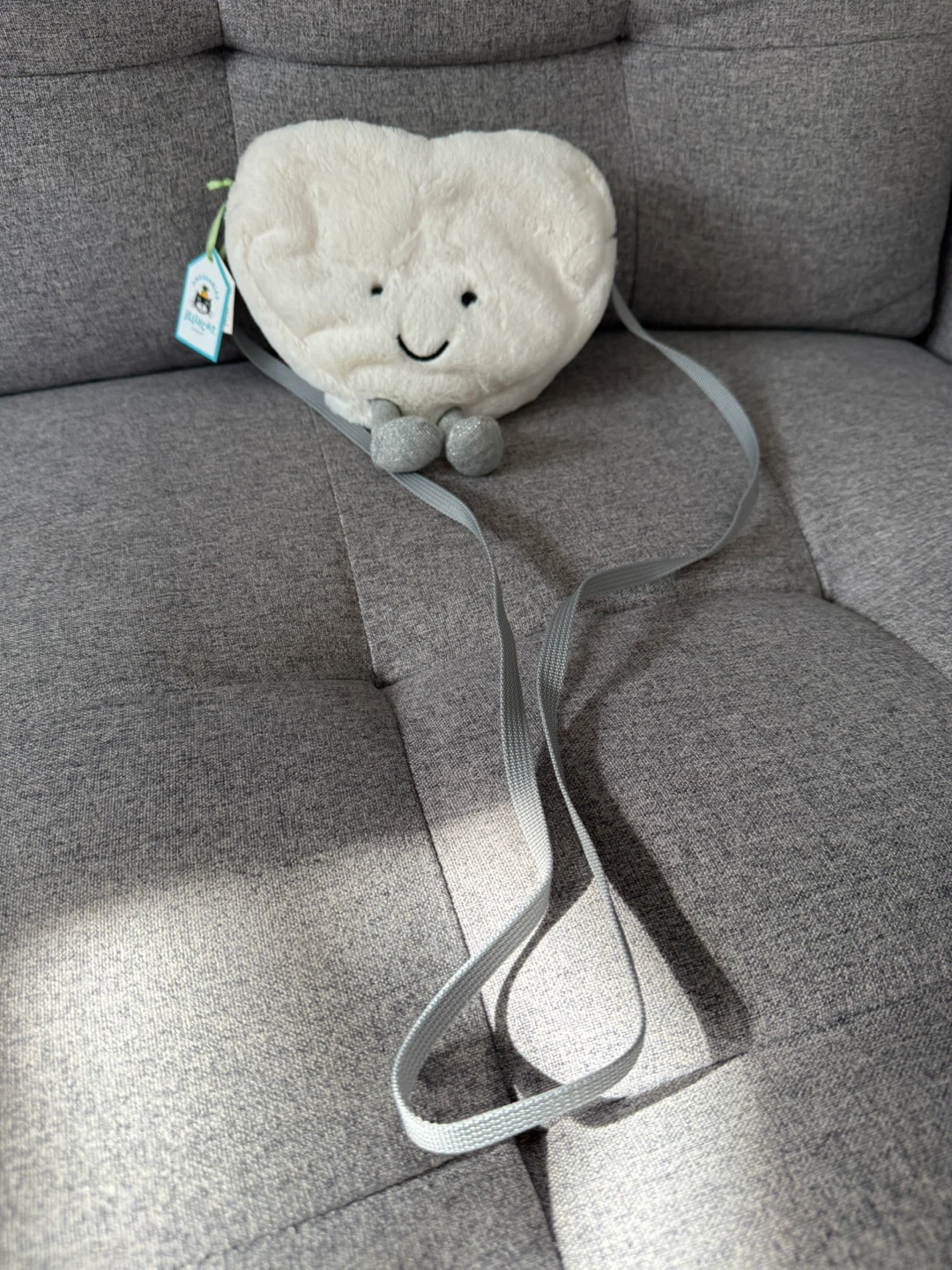 Jellycat Amuseables Cream Heart Bag