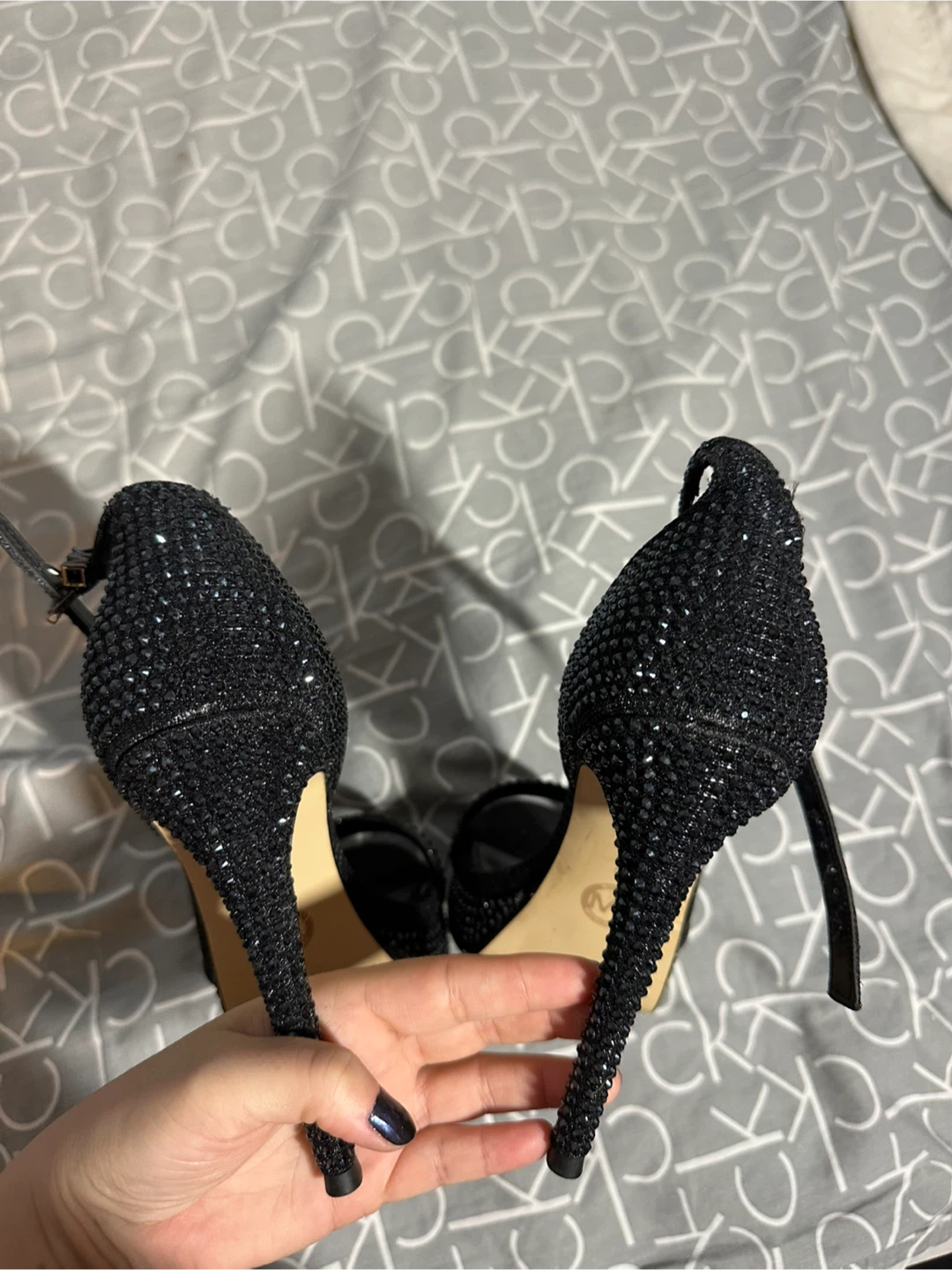 Michael Kors Black Embellished Platform Heels - photo 2