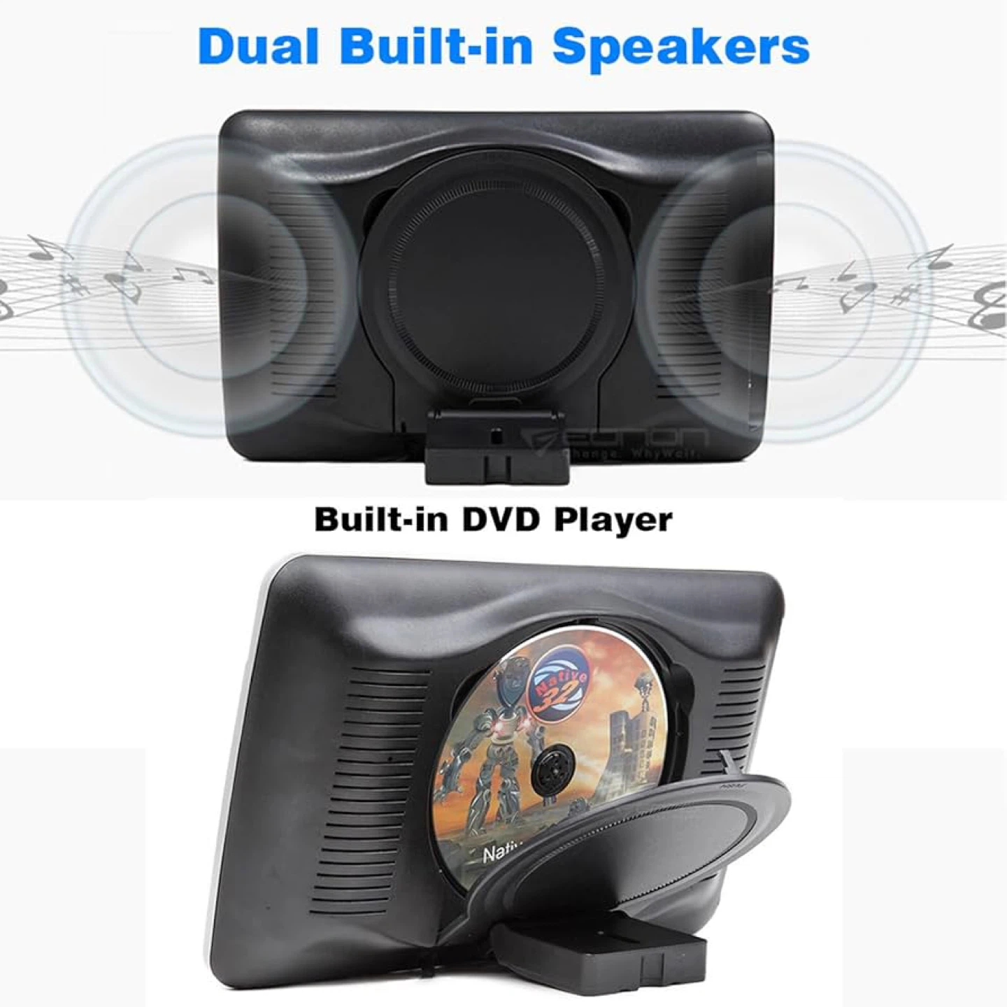10.1 Inch Headrest Car DVD Player with Built-in Speakers - photo 5