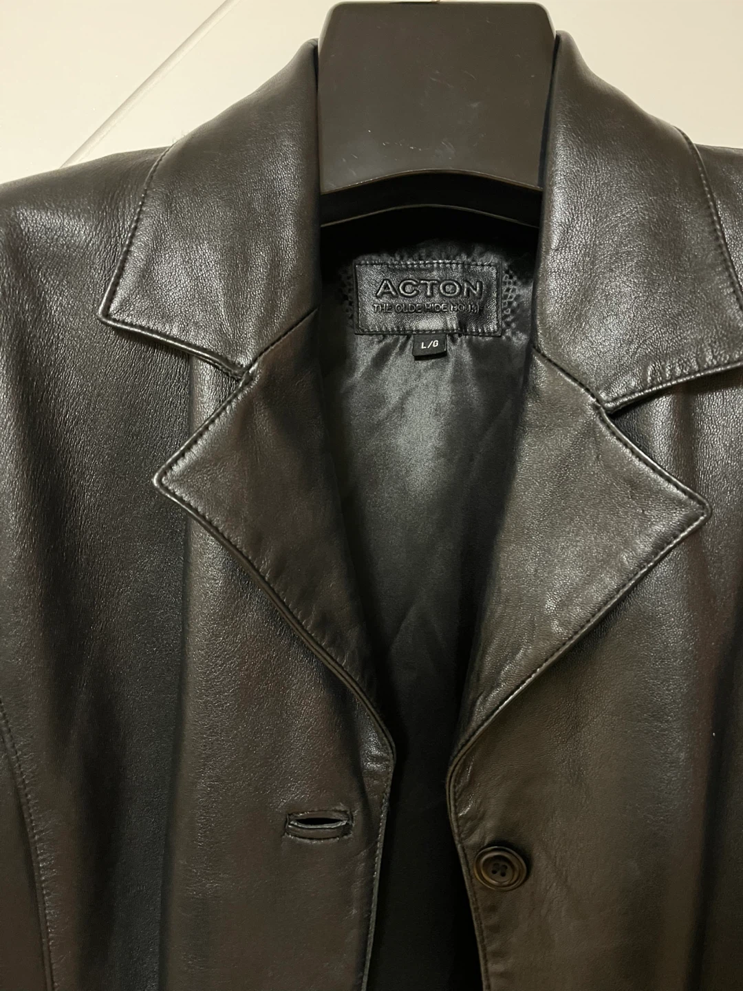 Acton Leather Coat Women Size L - photo 4