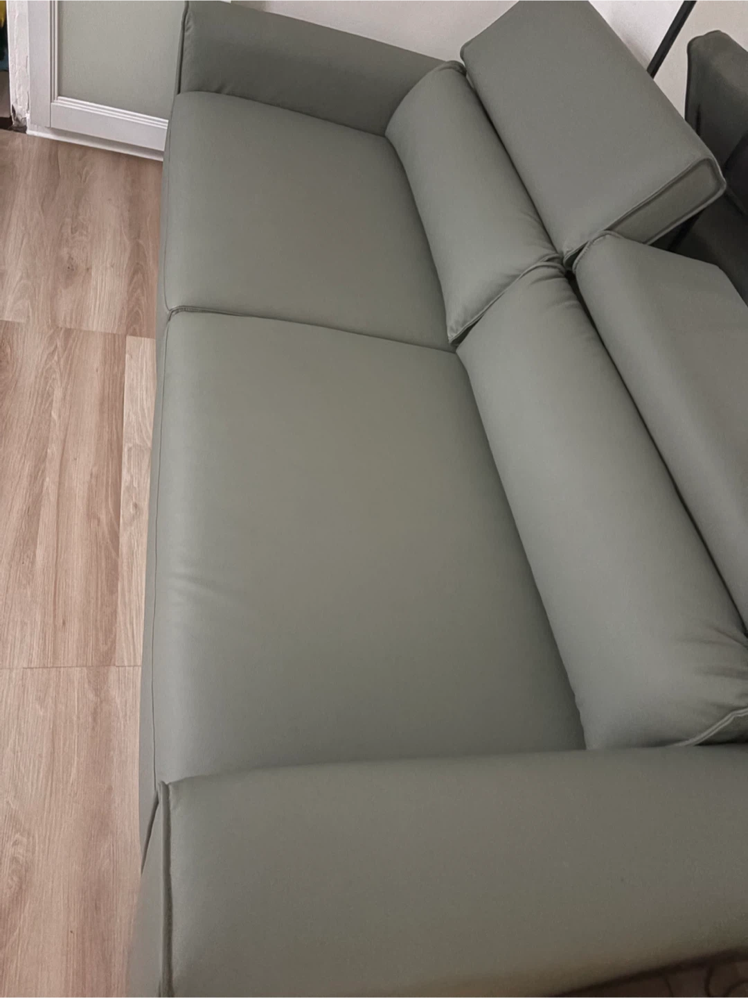 Grey Loveseat Sofa Sleeper with Remote Control