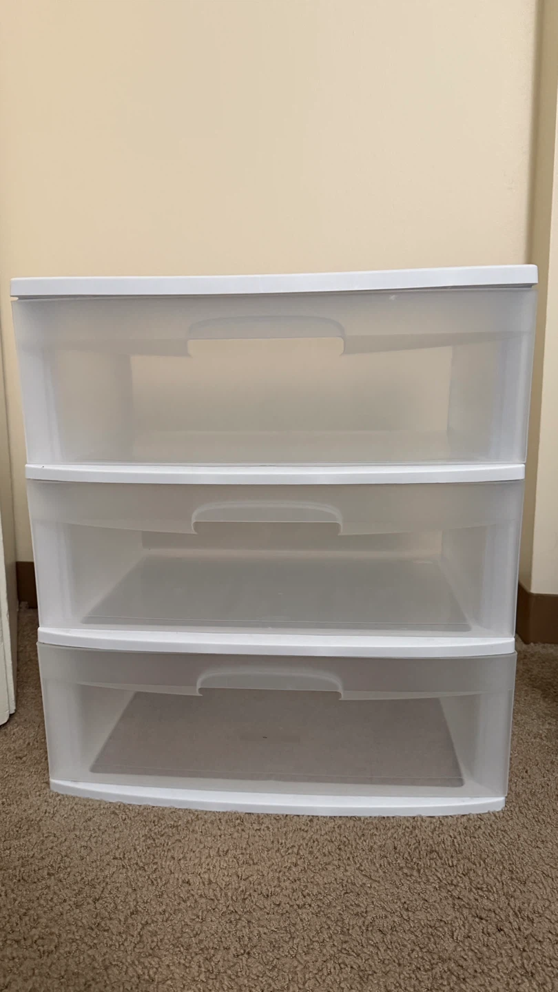 Sterilite 3 Drawer Rolling Cart