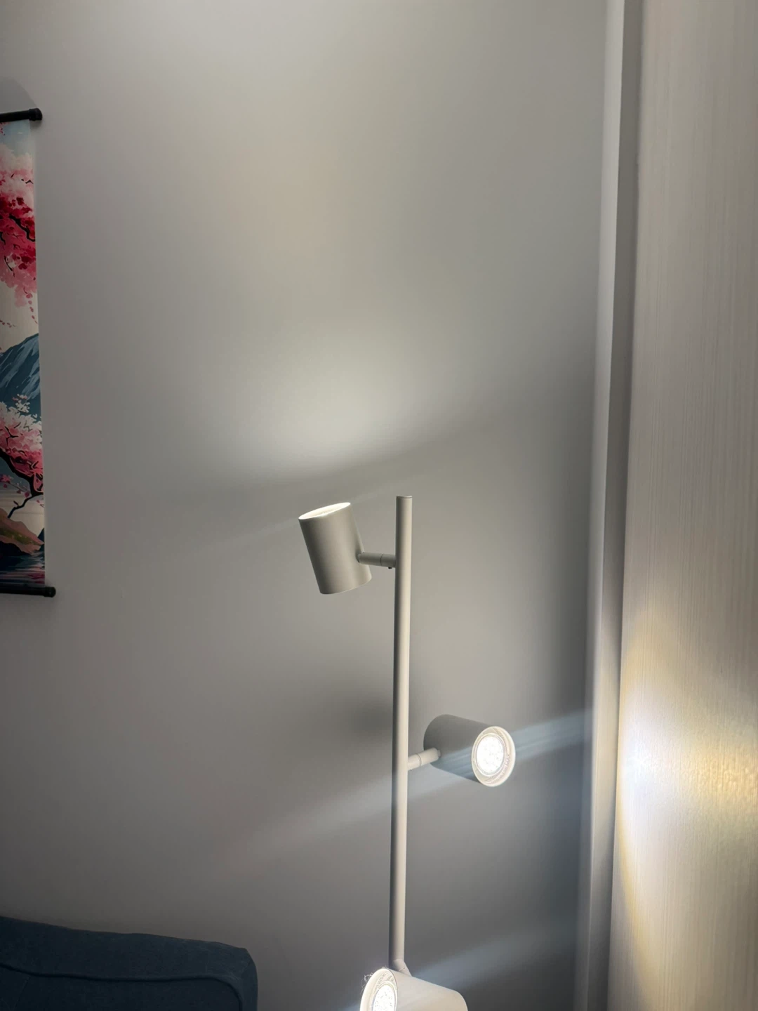 IKEA NYMÅNE Floor lamp with 3-spotlights, white