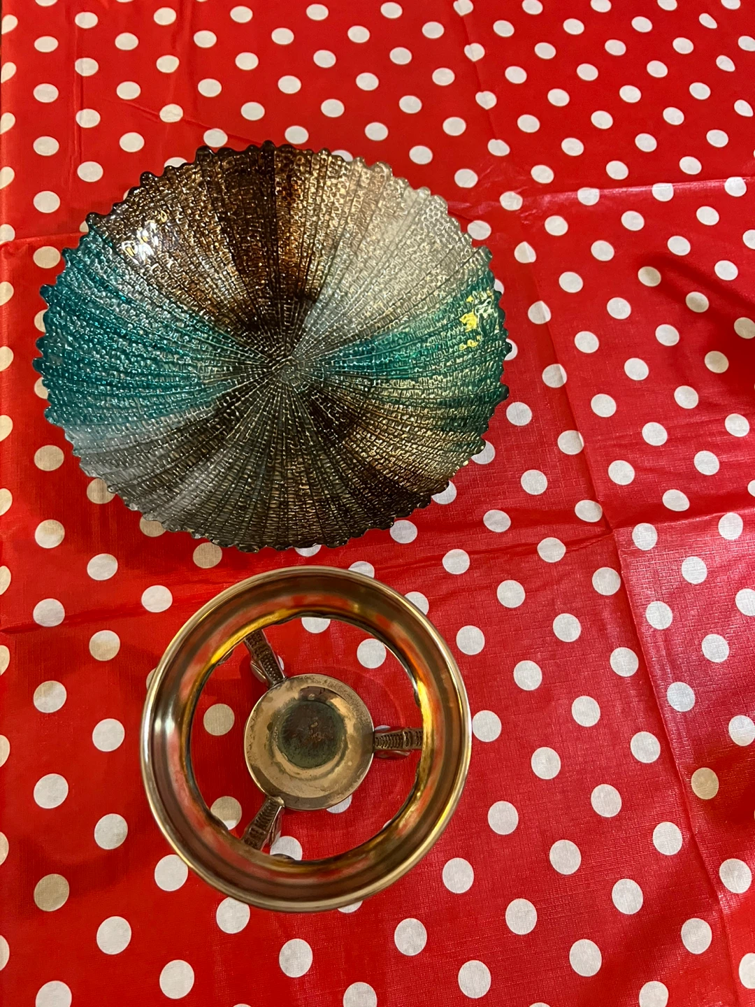 Free delivery used Elegance EP Brass Pedestal Bowl - photo 4
