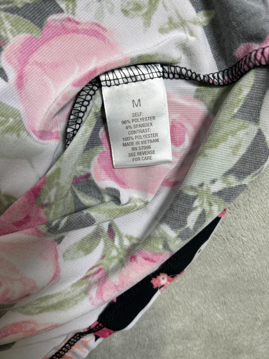 Roz& Ali Floral Stripe Tank Top Size M - photo 3