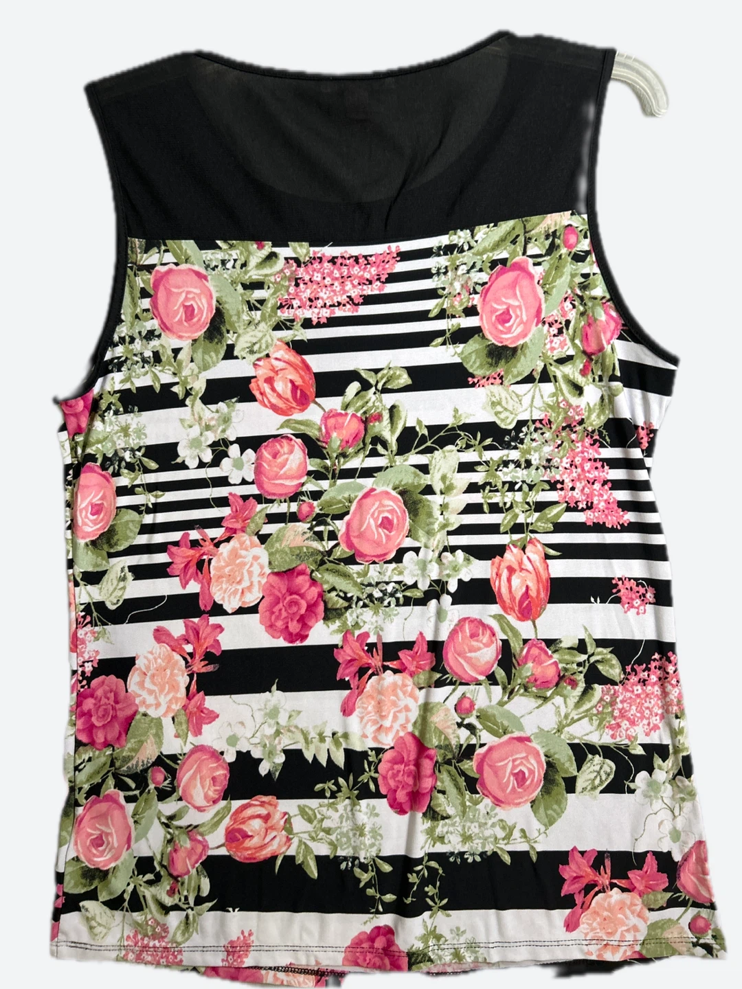 Roz& Ali Floral Stripe Tank Top Size M - photo 5