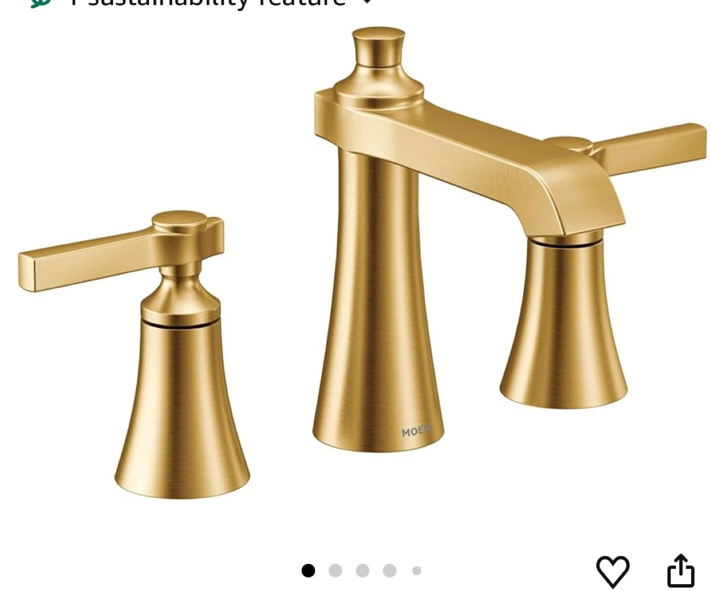 Moen Flara TS6984BG Brushed Gold 2-Handle Widespread Trim Kit - photo 2