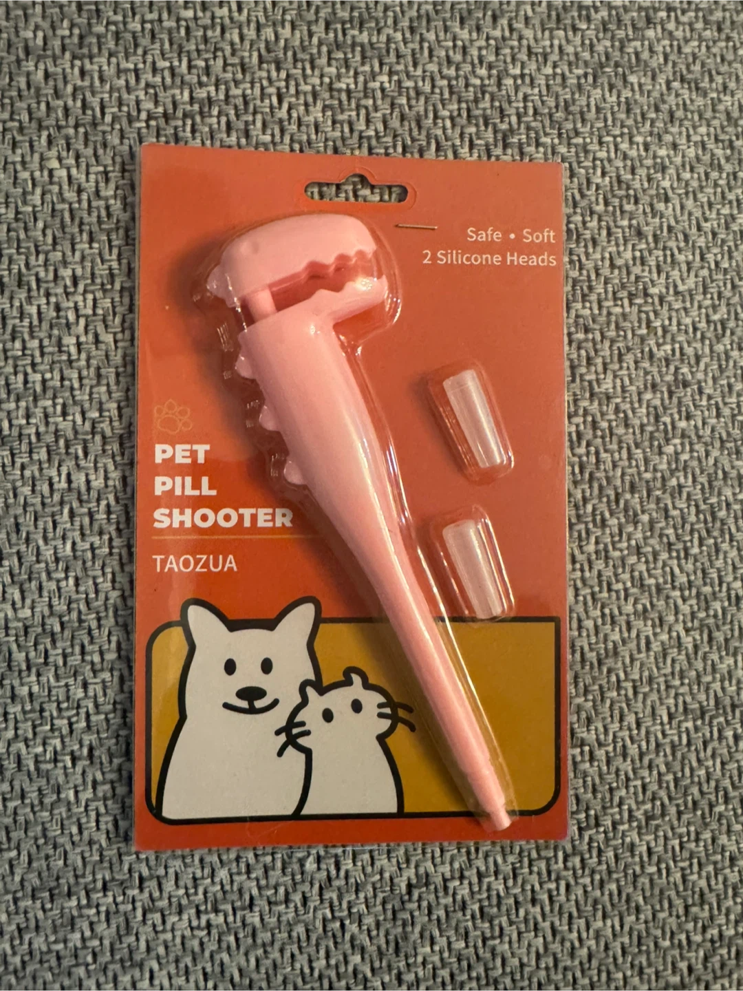 TAOZUA Pet Pill Shooter Dispenser with 2 Silicone Heads