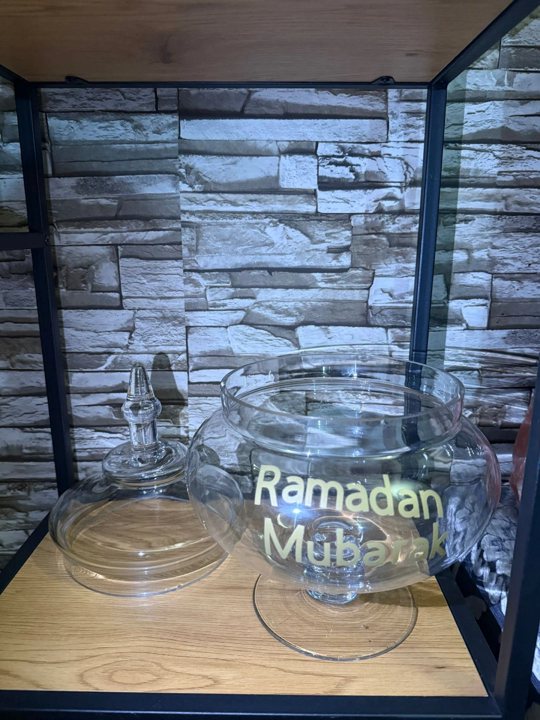 Ramadan Mubarak Glass Jar with Lid - photo 2