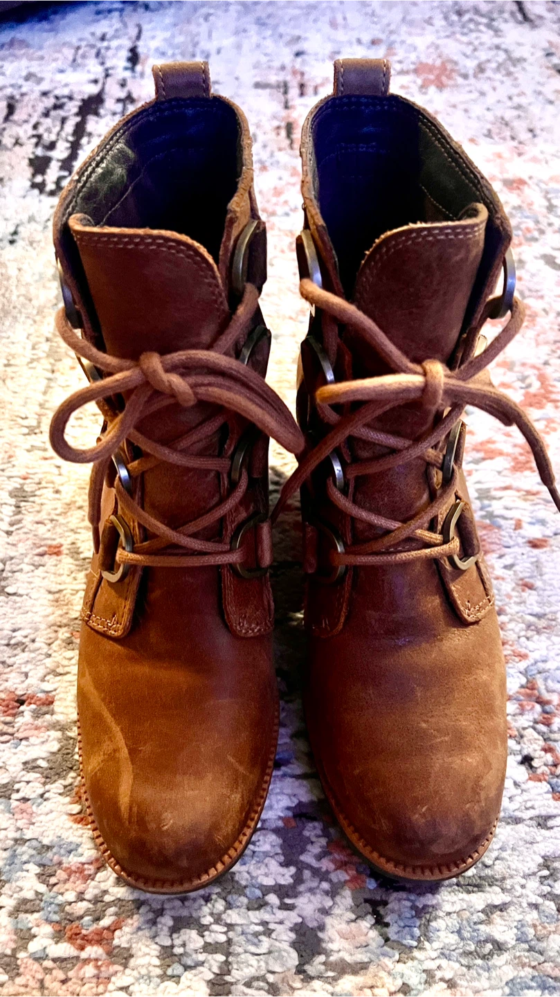 🥕Sorel Women's Lace-Up Ankle Boots - Brown