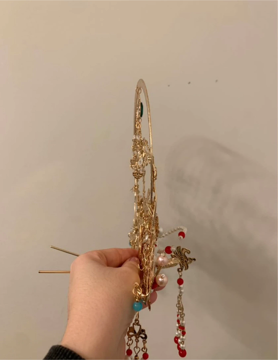 Gold Tone Chinese Hairpin Headdress - photo 2