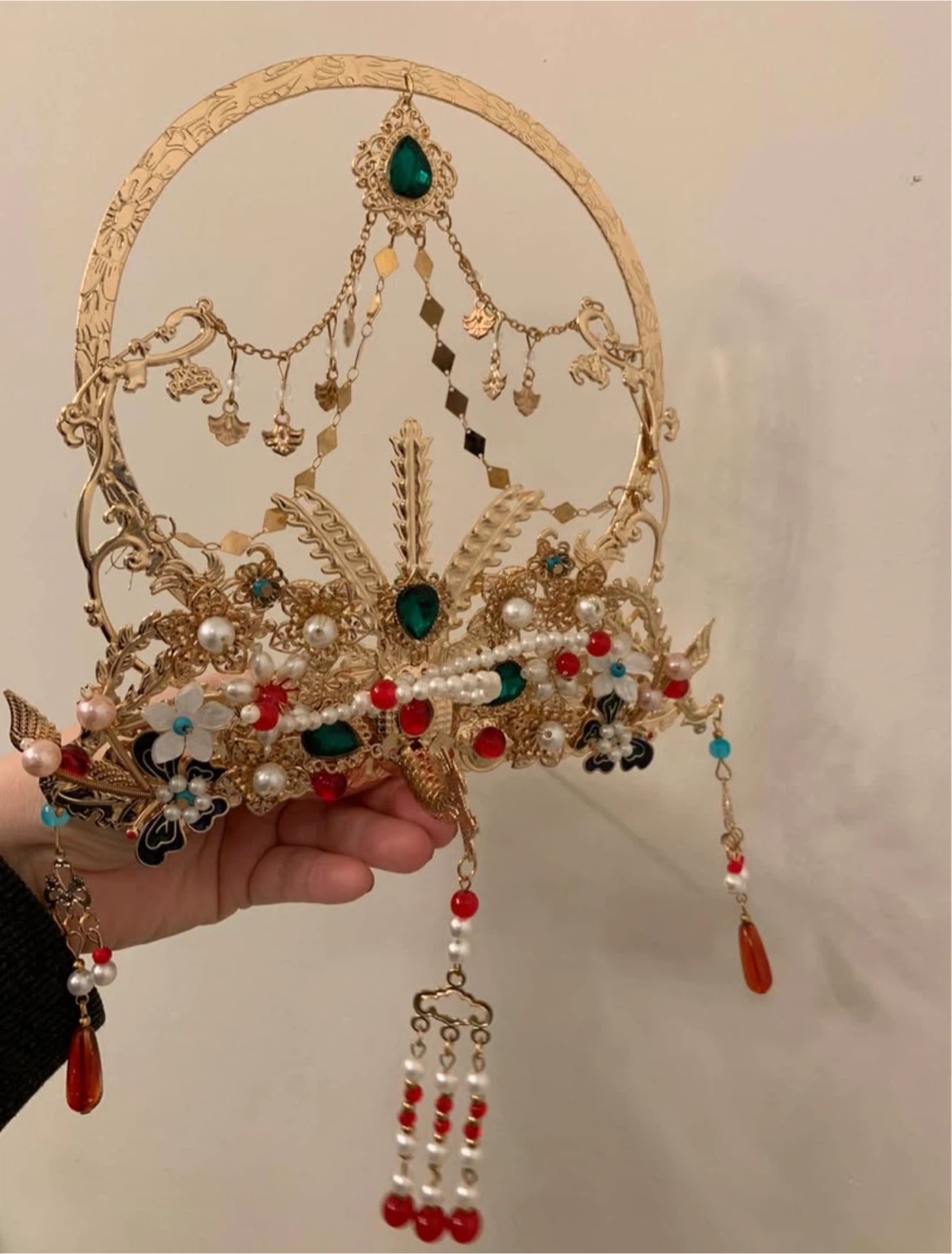 Gold Tone Chinese Hairpin Headdress