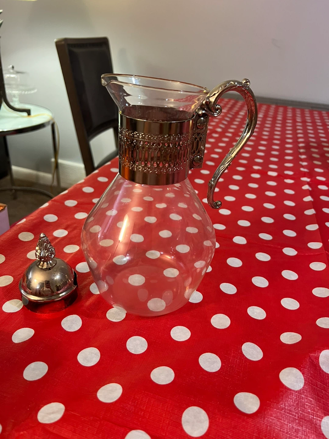 Free delivery used Vintage Corning Glass & Silver-Plated - photo 3