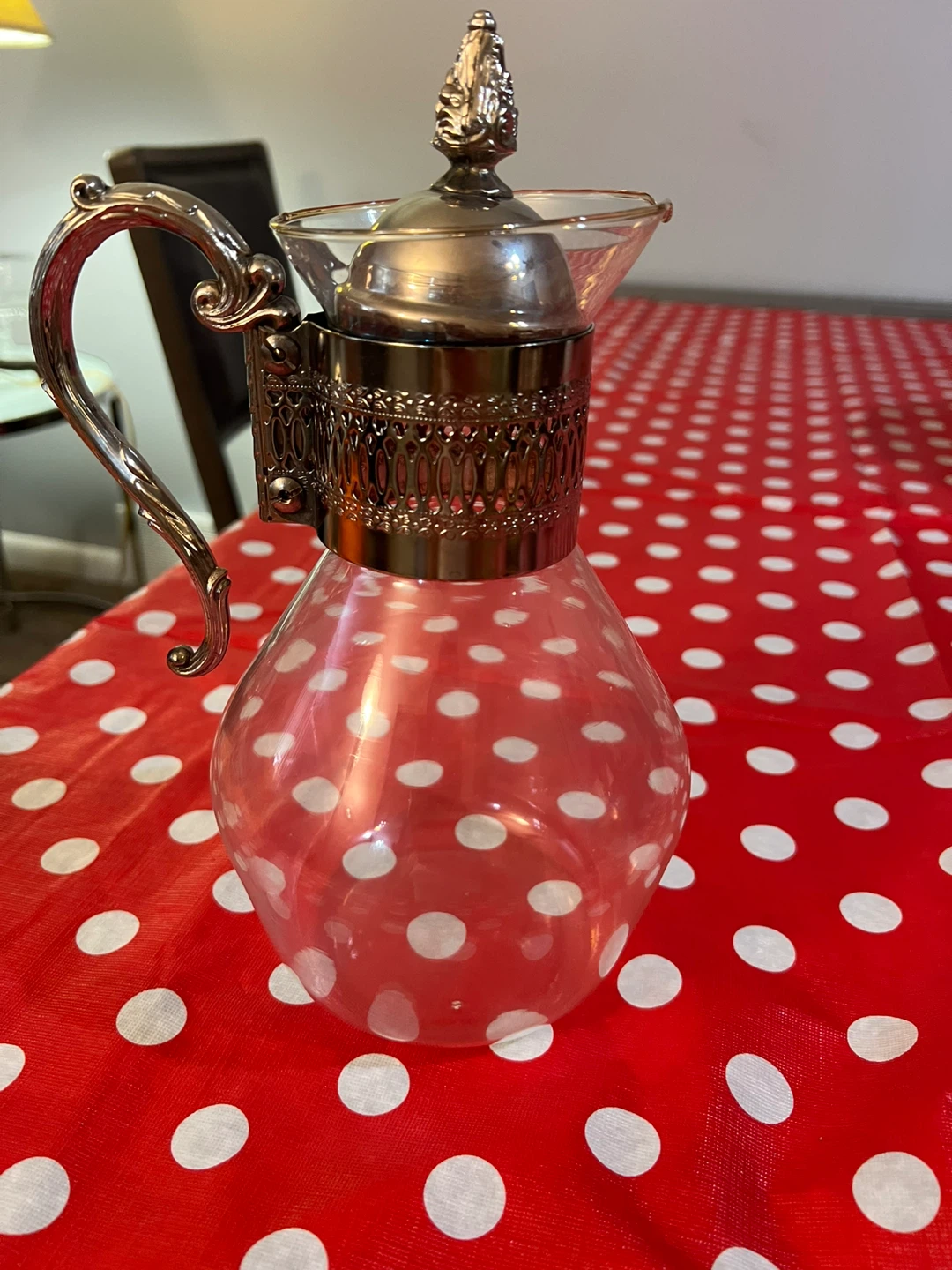 Free delivery used Vintage Corning Glass & Silver-Plated